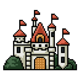Pixel Art Palace Sticker
