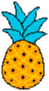 Pixel Art Pineapple Sticker