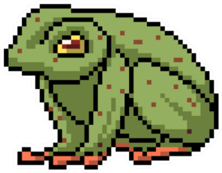 Pixel Art Poison Frog Sticker