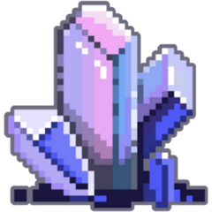 Pixel Art Purple Crystal Sticker