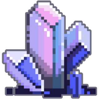 Pixel Art Purple Crystal Sticker
