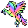 Pixel Art Rainbow Pegasus Sticker