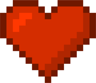 Pixel Art Red Heart Sticker