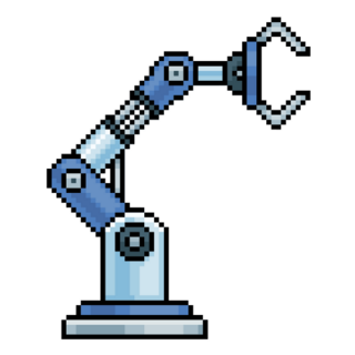 Pixel Art Robotic Arm Sticker