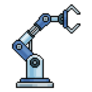 Pixel Art Robotic Arm Sticker