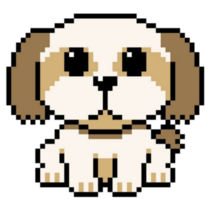 Pixel Art Shih Tzu Sticker