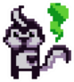 Pixel Art Skunk With Fart Sticker