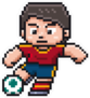Pixel Art Soccer Player Sticker