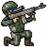 Pixel Art Soldier Sniper Sticker
