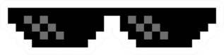 Pixel Art Thug Life Glasses Sticker