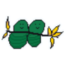 Pixel Art Two Green Caterpillars Sticker 