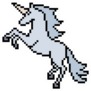 Pixel Art Unicorn Sticker