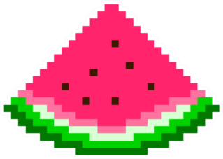 Pixel Art Watermelon Sticker