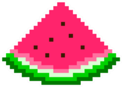 Pixel Art Watermelon Sticker