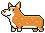 Pixel Art Welsh Corgi Dog Sticker