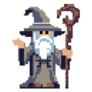 Pixel Art Wizard Sticker
