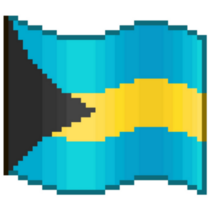 Pixel Bahamas Flag Sticker