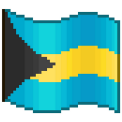 Pixel Bahamas Flag Sticker
