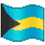 Pixel Bahamas Flag Sticker