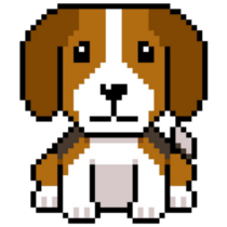 Pixel Beagle Sticker