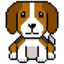 Pixel Beagle Sticker