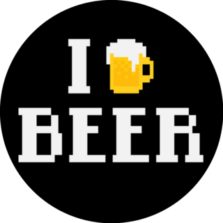 Pixel Beer I Love Beer Sticker
