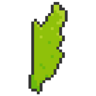 Pixel Belize Map Sticker