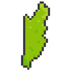 Pixel Belize Map Sticker
