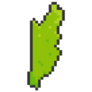 Pixel Belize Map Sticker