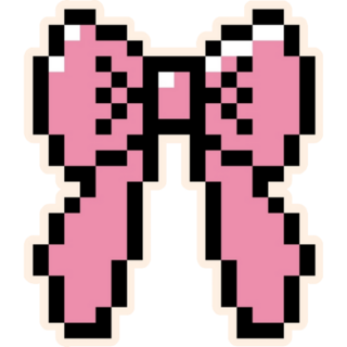 Pixel Bow Sticker