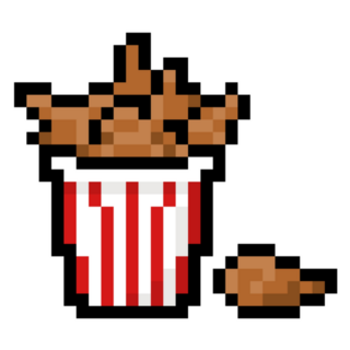 Pixel Bucket Of Fried Chicken Kentucky Sticker