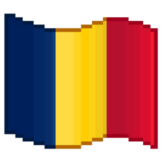 Pixel Cha d Flag Sticker