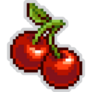 Pixel Cherries Art Sticker
