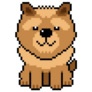 Pixel Cute Chow Sticker