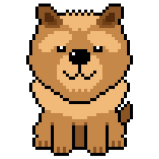 Pixel Cute Chow Sticker