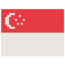 Pixel Flag Of Singapore Sticker