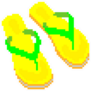 Pixel Flip Flop Sticker