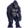 Pixel Gorilla Purple Sticker