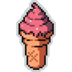 Pixel Ice Cream Sticker