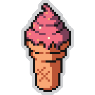 Pixel Ice Cream Sticker