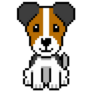 Pixel Jack Russel Sticker