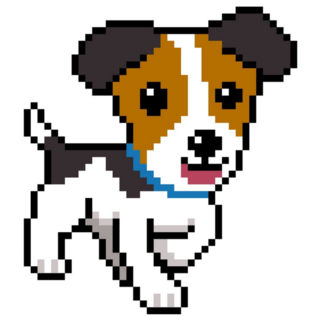 Pixel Jack Russell Sticker