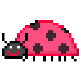 Pixel Ladybug Sticker