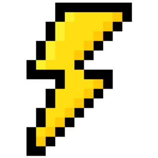 Pixel Lightning Bolt Sticker