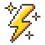Pixel Lightning Bolt Sticker