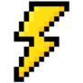 Pixel Lightning Bolt Sticker