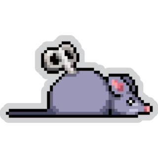 Pixel Mouse Toy Sticker