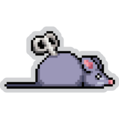 Pixel Mouse Toy Sticker