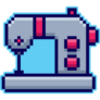 Pixel Sewing Machine Sticker