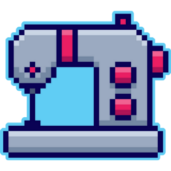 Pixel Sewing Machine Sticker